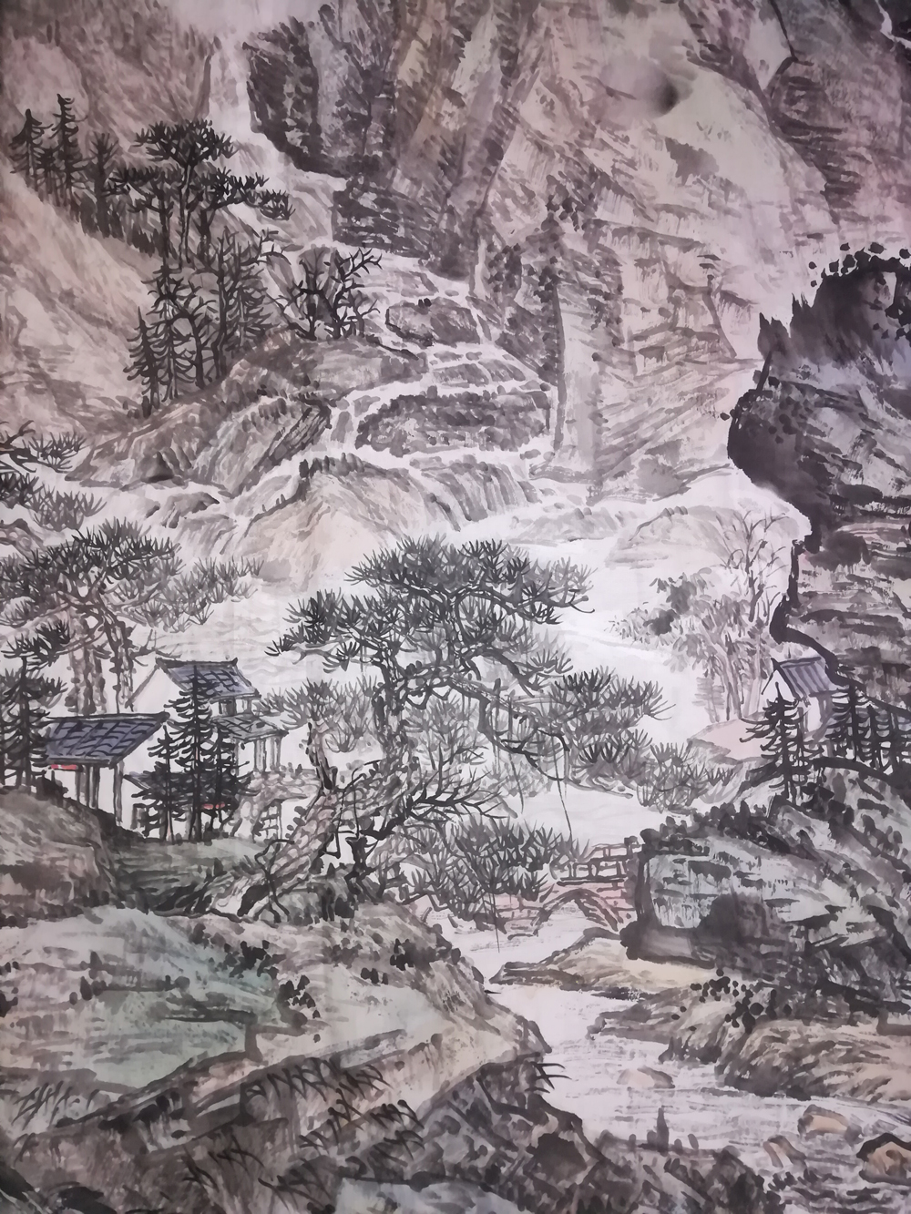 万壑争流- 李雁飞_国画艺术_专售真品书画网_山水画