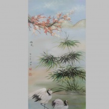 《相悦仙鹤》双紫燕老师国画花鸟作品