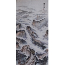 国画山水《长城雄风》－李涛老师国画作品