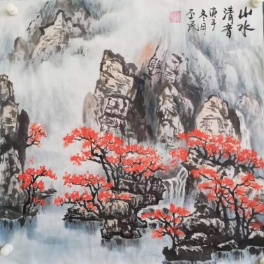 国画山水《山水清音》-李丕民_国画艺术_墨缘斋文化网纯手工字画、品质