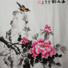 国画花鸟《春之韵》-李丕民