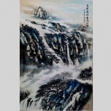 国画山水《天朗气清惠风和畅》-楼开敏