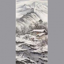 山水画《瑞雪》-刘丽芳
