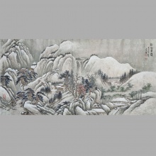 国画山水《溪山霁雪》-张连合