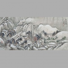 国画山水《溪山霁雪》-张连合