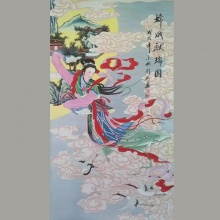 国画人物《嫦娥奔月》-李澎彬