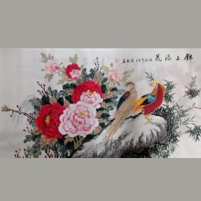 国画花鸟《锦上添花》-李澎彬