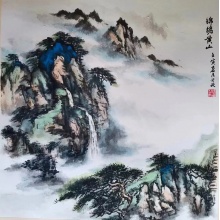 国画山水《锦绣黄山》-楼开敏
