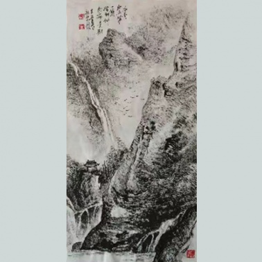 国画山水《水是世上第一宝，流到哪里都是财》-李社安_国画艺术_墨缘斋
