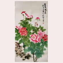 国画花鸟《富贵长春》-王国山