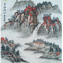 国画山水画《大好河山》-齐国栋