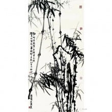 国画花鸟画《劲竹性高洁》-谢从荣