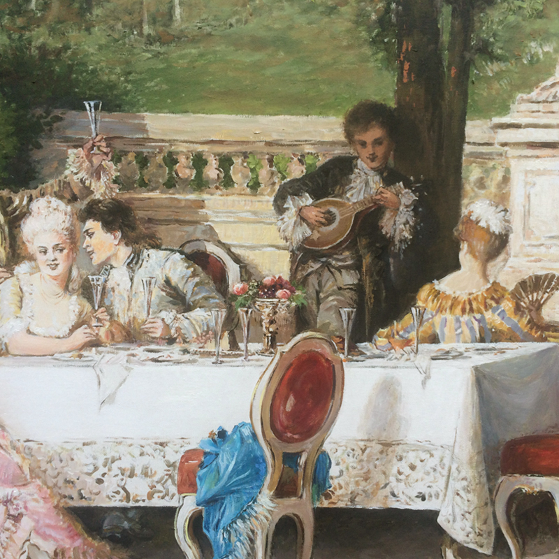 油画thegardenparty花园聚会民子