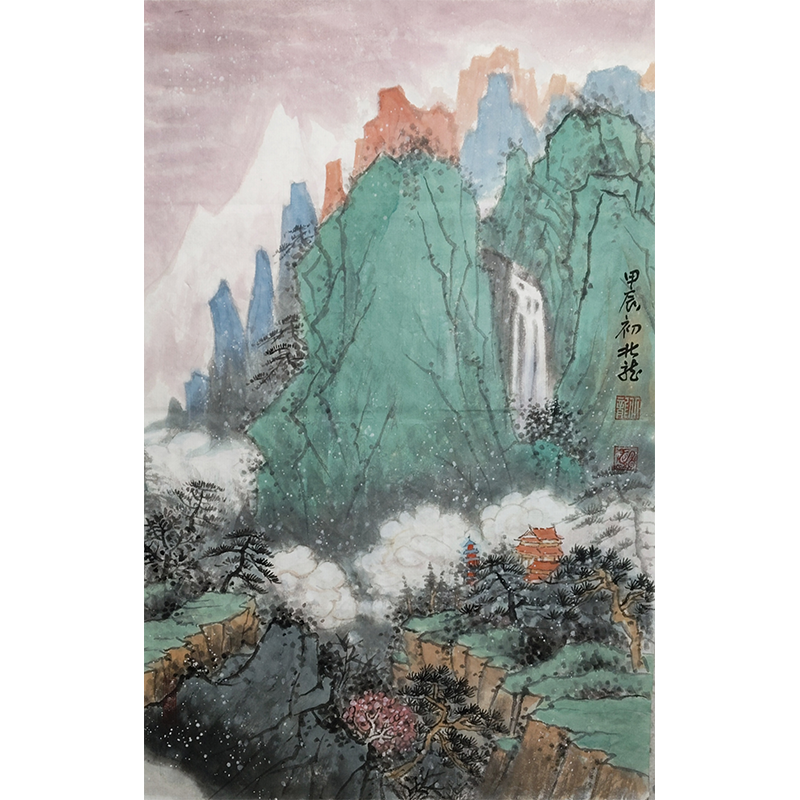 青绿山水-北龙_国画艺术_墨缘斋文化网纯手工字画、品质保障