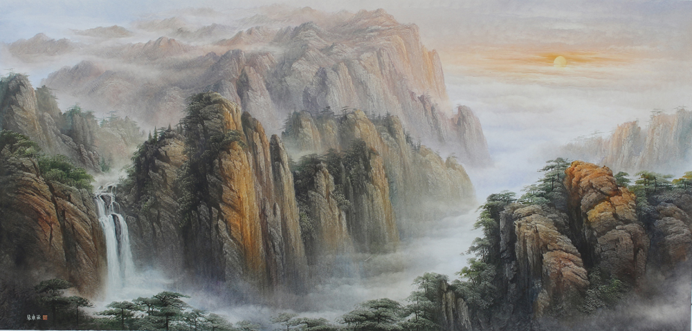 群山峻岭-张维源山水油画